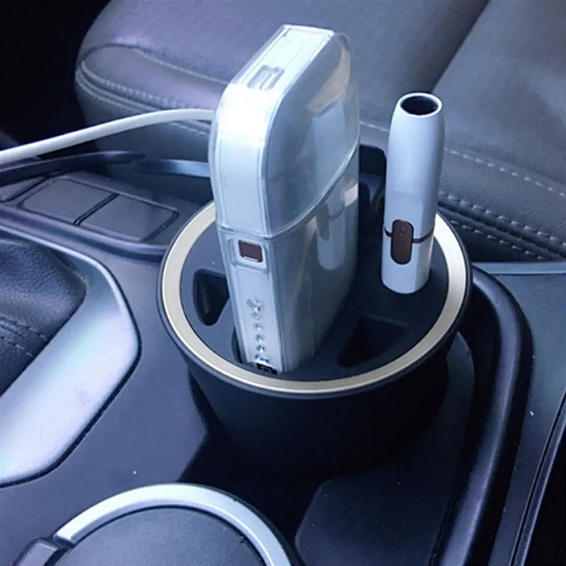

Multifunctional Charger for iqos 2.4 iqos 2.4 Plus Black ABS Material Ashtray Design Universal Car Charger