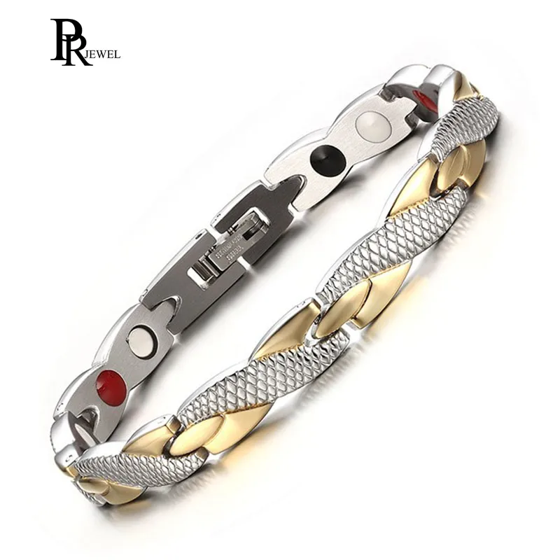 

Power Bracelet for Women Energy Magnetic Germanium Pain Relief Health Bio 4 in 1 Adjustable