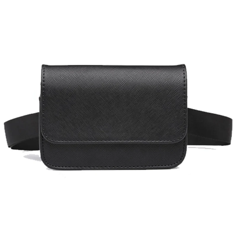 Короткая дизайнерская однотонная Повседневная Женская поясная сумка из искусственной кожи, черная поясная сумка для женщин, Дамская маленькая поясная сумка