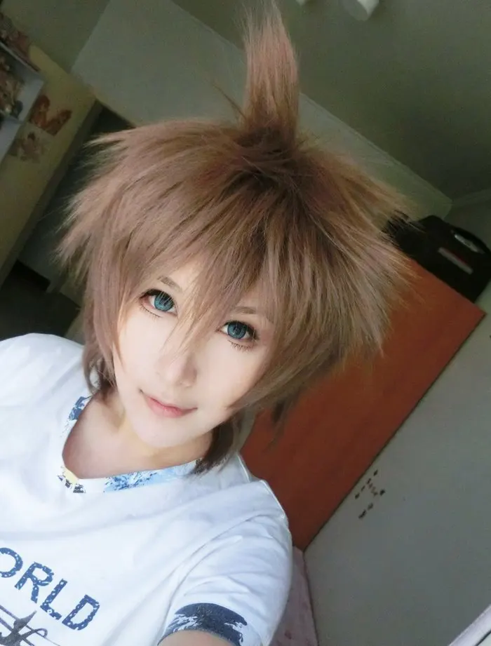 

MCOSER Promotion The broken 2 projectile Day to record 35CM short Fashion Wig Multi color cosplay wig Free Shipping