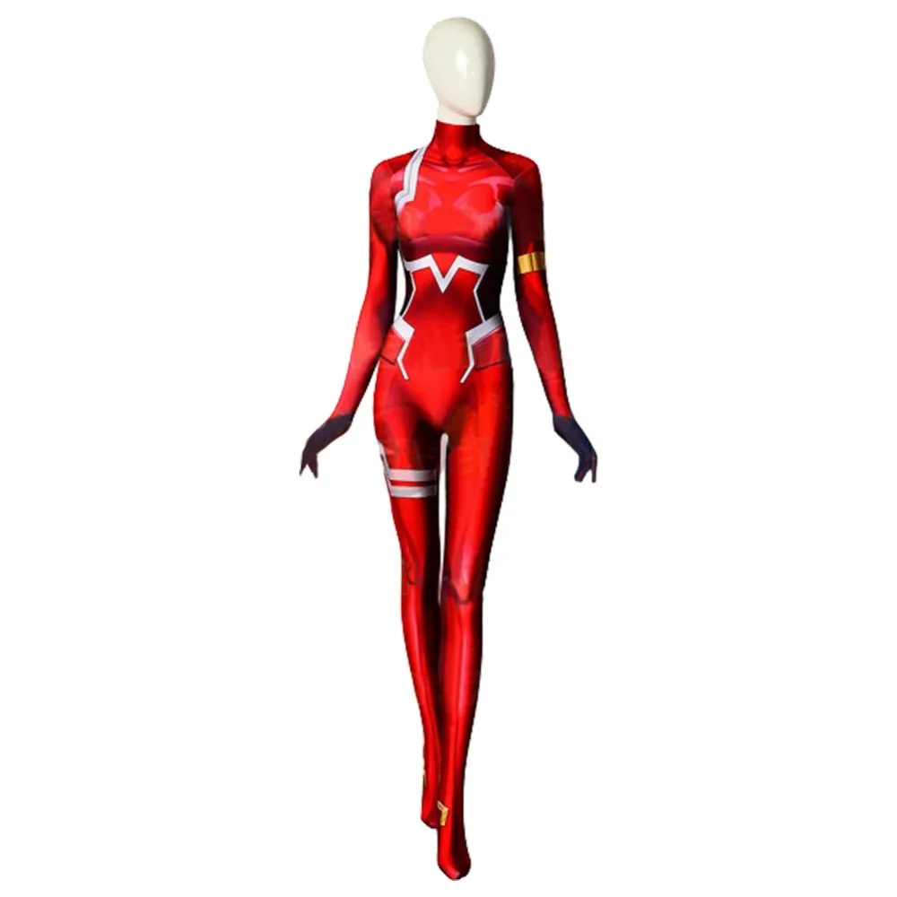 DARLING in the FRANXX Zero Two Code 02 Pilot Cosplay Costume Jumpsuit