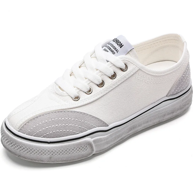 

Koznoy Sneakers Women Spring Ins Casual Shoes Dropshipping Low Top Flat Bottom Fashion Breathable Mixed Colors Canvas Shoes