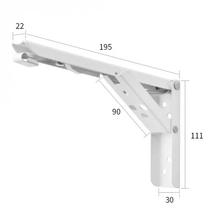 2 шт. треугольный складной кронштейн металлический фиксатор поддержка Настольный складной кронштейн для полки дома HVR88