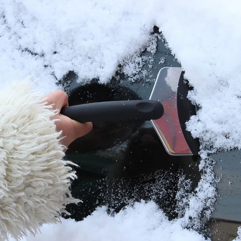 Stainless Steel Ice Scraper Car Windshield Ice Scraper Snow Removal Brush Car Windscreen Clean Tools