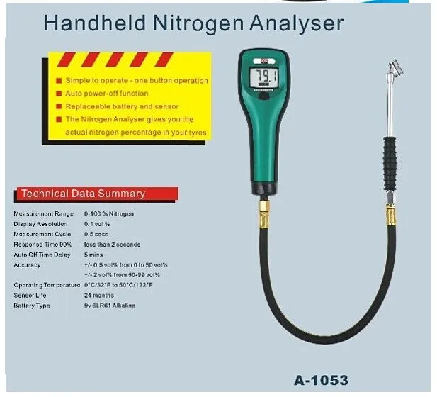 Азотный анализатор для шин, инструмент для проверки азота, инструмент для тестирования азота