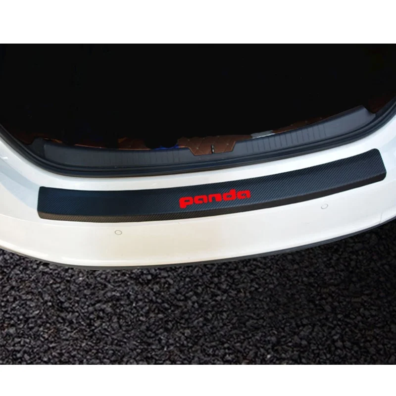 Для Fiat Panda Автомобильный багажник бампер Защита Накладка защита автомобиля порог пластина бампер накладка pu кожа карбоновое волокно протектор