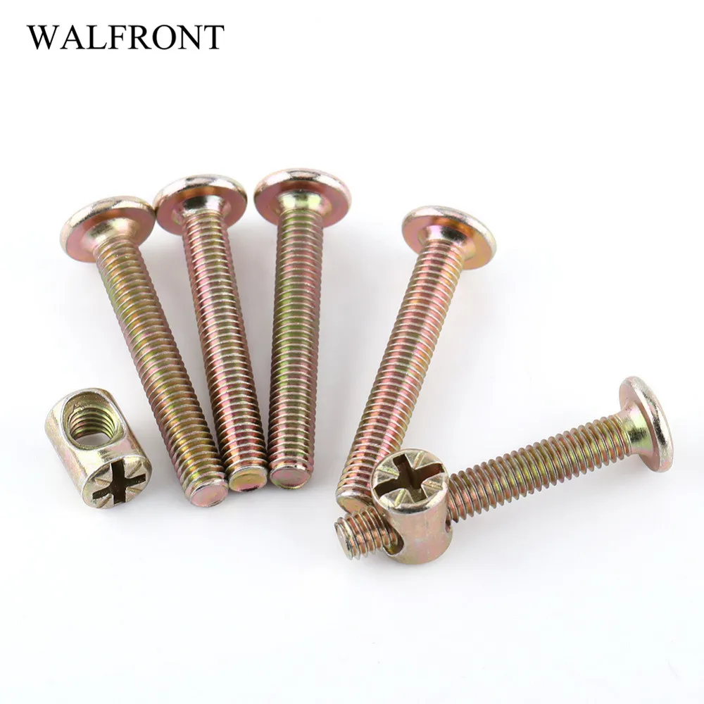 10Pcs M6 Nuts And Bolts Hex Socket Screw Set Bolt Nut Carbon Steel
