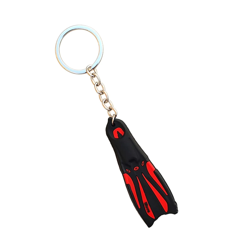 Scuba Flipper Key Chain Keyring for Boat Kayak Multicolor Surfing Sailing Car Keys Diving Fin Key Chain 