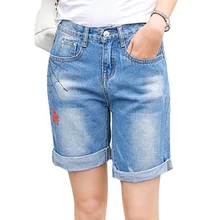 Модные женские джинсовые брюки летние джинсы женские с вышивкой паука женские джинсовые брюки потертые джинсовые брюки плюс размер S-4XL