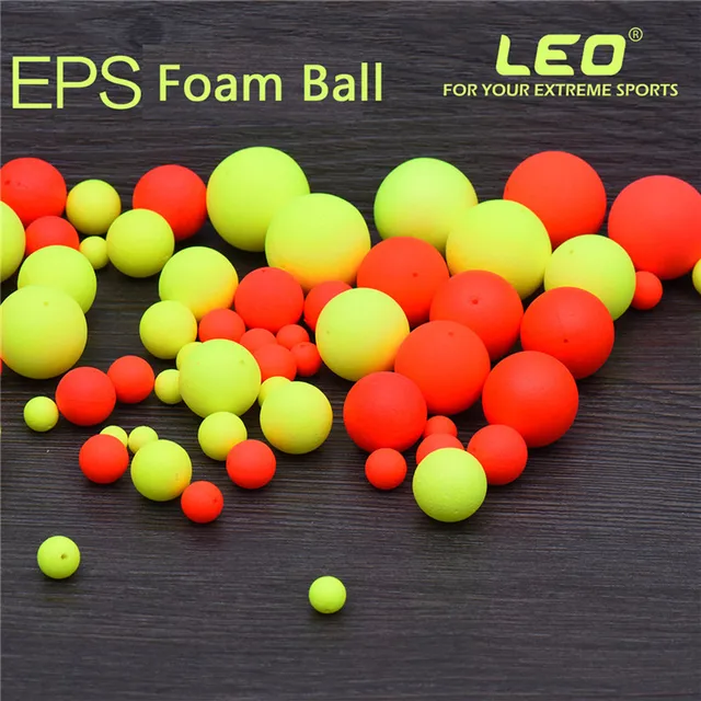 20pcs/lot φ 6.5mm-27mm EPS Foam Fishing Float Hard Ball Beads