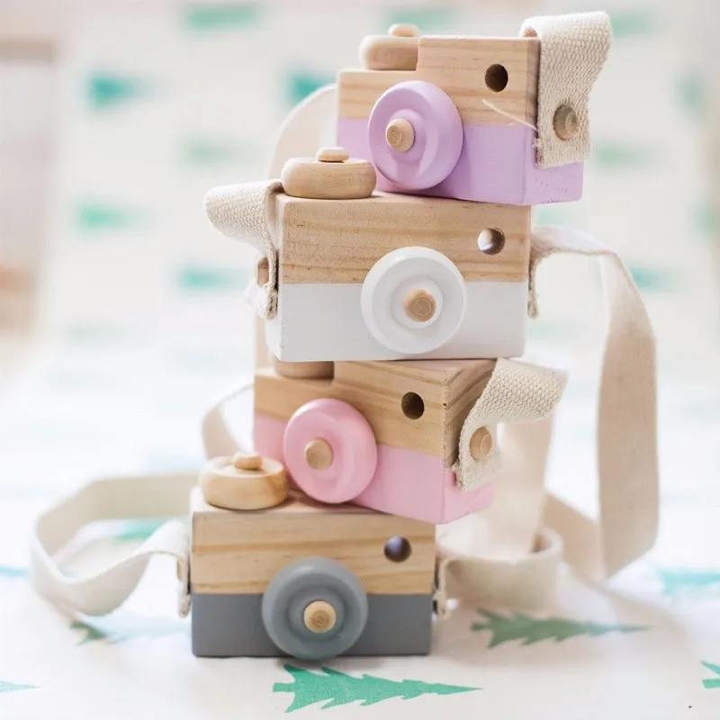 

Lovely Cute Wooden Camera Toys For Baby Kids Room Decor Furnishing Articles Child Christmas Birthday Gifts Nordic European Style