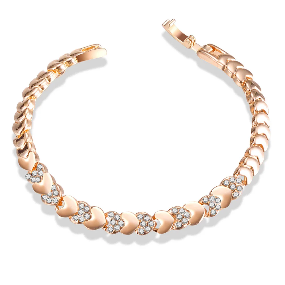 

European and American fashion new personality simple heart bracelet lovers hand accessories wholesale W510-96