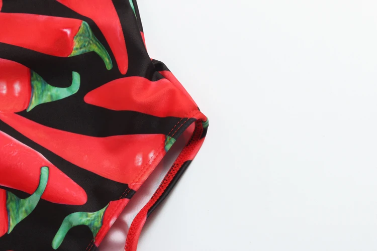 Woman Swimwear 2019 Red Swimsuit Girls Print Bathing Suit One Piece Monokini Push Up Padded Large Size Swimsuits XXXL (7)