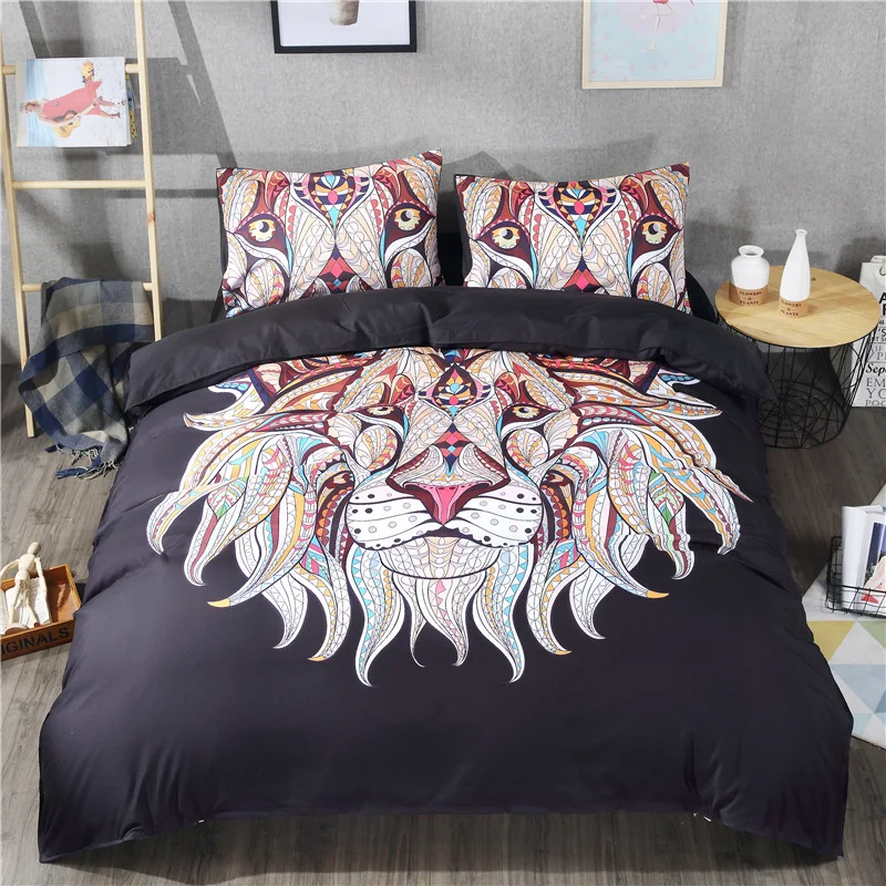 

2018 Hot Home Textiles Bedding Set 3pcs Digital Printing European Style Down Feather Set 3D Bedding Set King / Queen / Twin Size