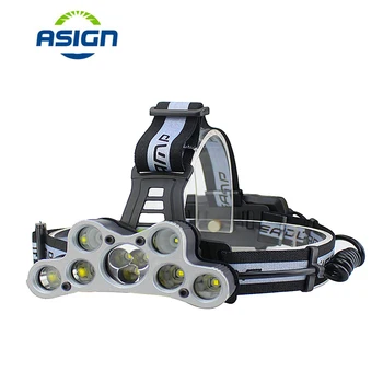 

High Power LED Head Lamp Rechargeable Headlight 7*T6+2*XPE Outdoor Waterproof LED Headlamp Flashlight For Camping Hunting Hiking