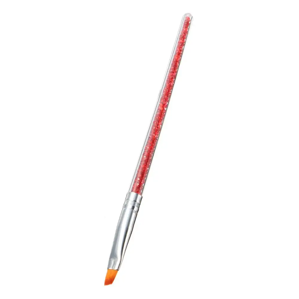 Monja 7 шт. для дизайна ногтей акриловая жидкая кисть для пудры 3D Цветочный Дизайн линия Лайнер полосы Рисование Ручка Кисть-инструмент для маникюра - Цвет: Красный