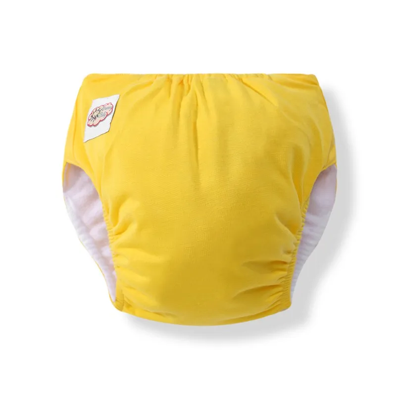 Летний Лидер продаж Детские хлопковые Multi-кнопки регулируемые брюки для новорожденных девочек и мальчиков Треугольники трусы хлеб короткие штаны - Цвет: Цвет: желтый