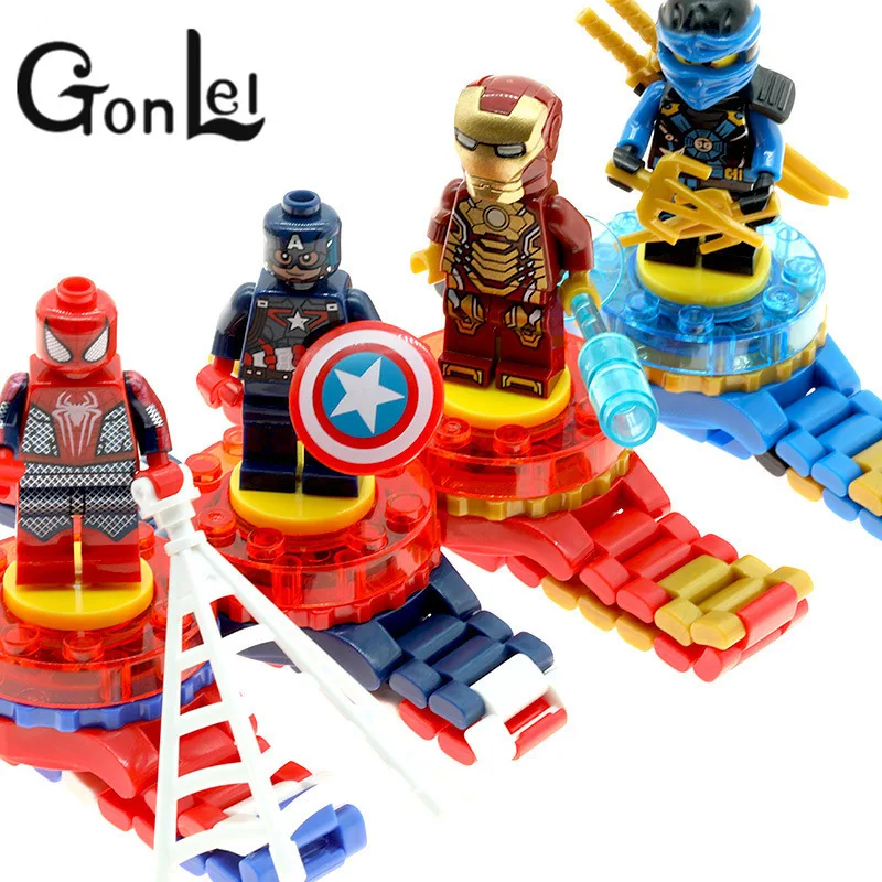 

LegoING Watch Super Hero Model Building Blocks Spiderman Marvel Compatible with Legoed Figures Bricks Toys Kids Gifts