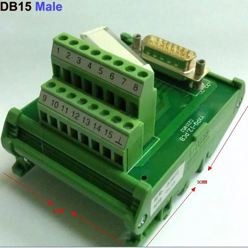 DB15 штекерные/гнездовые разъемы D Sub 15 контактные клеммные колодки разрывная плата