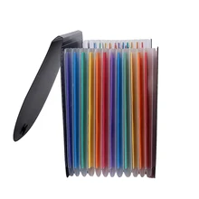 Горячая Распродажа, расширяющаяся папка для документов формата А4, портативный держатель для документов с 12 карманами, черные папки для документов, стол для хранения, Accor