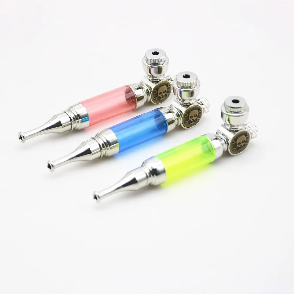 1PC Plastic & Metal Creative Flashing lights Smoking Pipe With LED