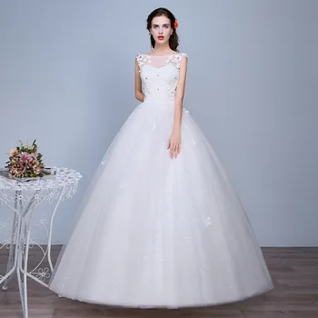 

Lace Embroidery 2019 Wedding Dresses Sweetheart Elegant Plus Size Ball Gowns Spaghetti Straps White Ivory Tulle Wedding Dress