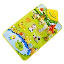 Квакают коврик музыкальный коврик дети игры одеяло Цвет дети животных фортепиано музыкальный музыка диаграмма для раннее образование младенцев ковер подарок