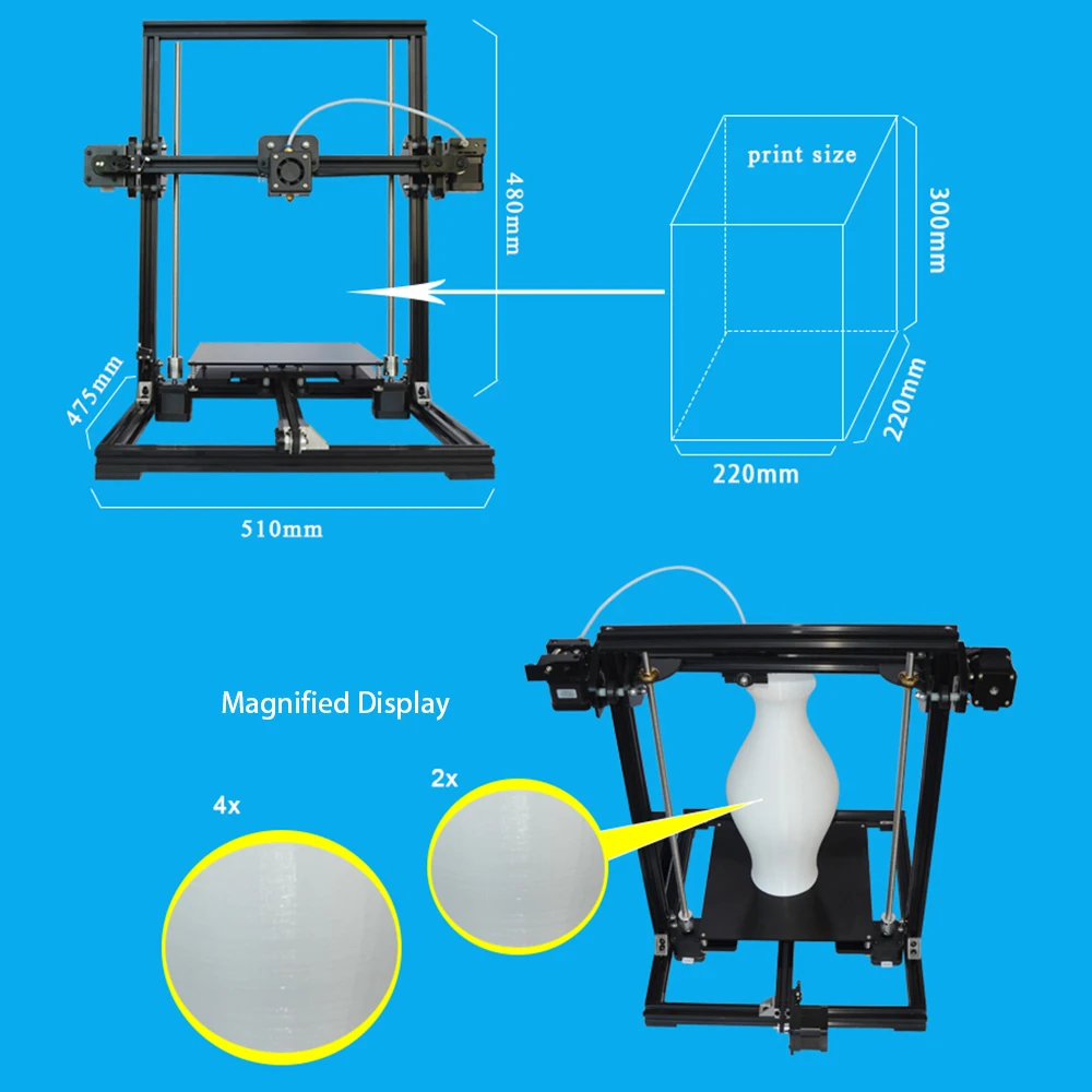 Tronxy X3A Высокоточный настольный 3d принтер Большой DIY комплект с ЖК-экраном датчик автоматического выравнивания Поддержка TF карта USB интерфейс