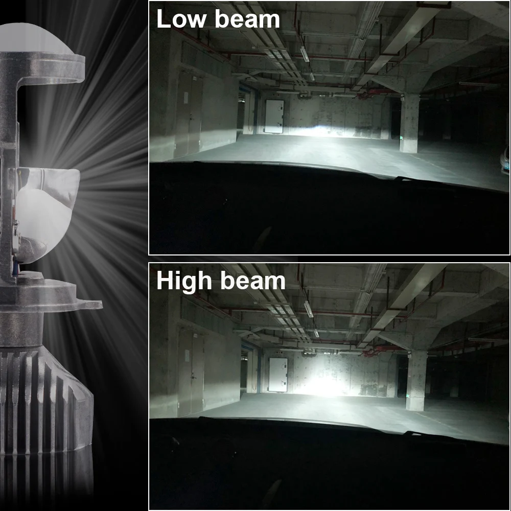 Czpvq H4 светодиодный мини проектор Объектив Hi/короче спереди и длиннее сзади) фары дальнего и ближнего света светодиодный фары 60 Вт 8000LM 6500K 12V automobles светодиодный лампы светодиодный Conversion Kit