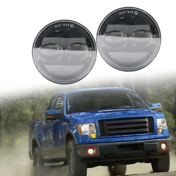 

Direct fit driver and passenger round led fog lamp fog lights for ford f150 pickup truck