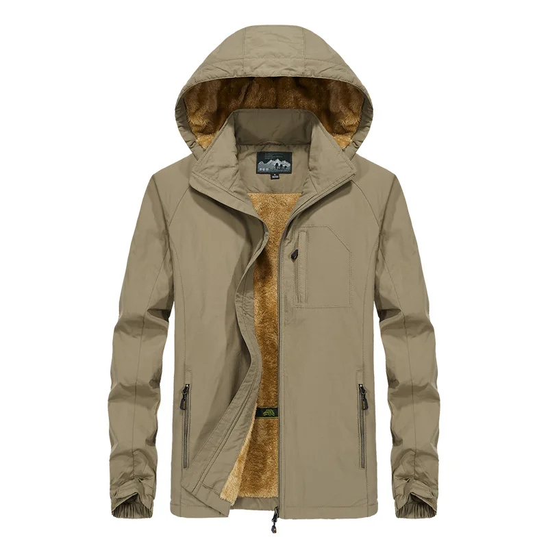 

Men's Hooded Fleece Jackets Coat Clothes New 2018 Autumn Winter Long Sleeve Cotton Parka Men Waistcoat Warm Classic Parka Hombre