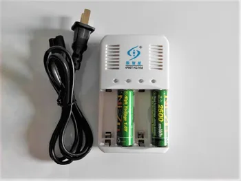

2PCS BPI NiZn 1.6V 2500mwh AA Rechargeable Battery 1.5V AA Battery + 4 slots Ni-Zn NiMH AA AAA battery Charger set