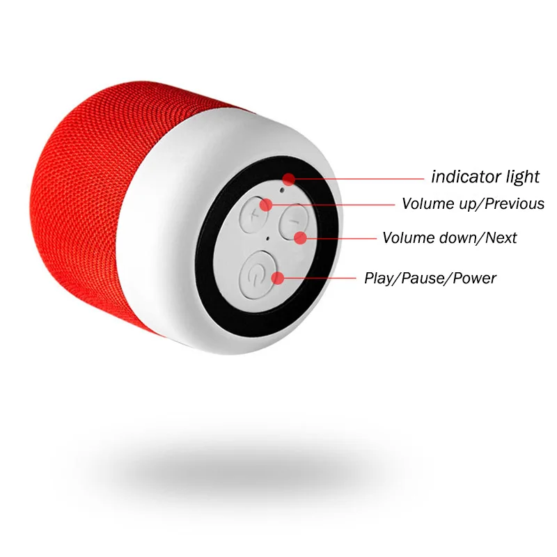Портативный мини bluetooth динамик Ralyin тканевый беспроводной для мобильного