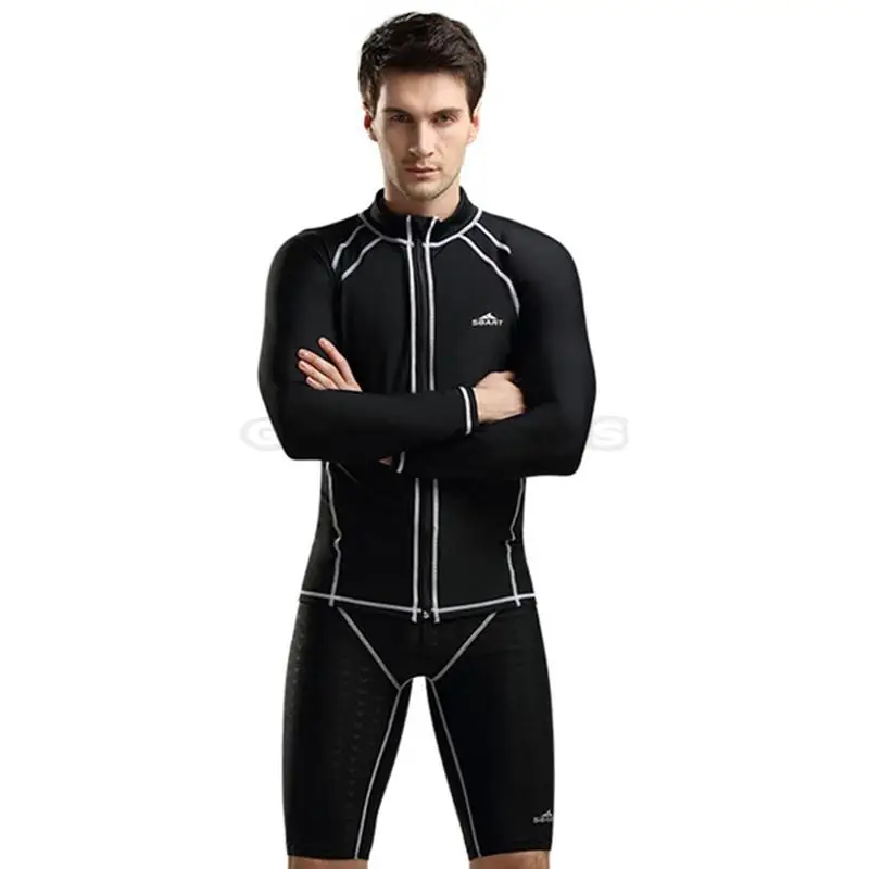 SBART мужские плавание, серфинг, дайвинг костюм UPF50+ гидрокостюм с длинным рукавом Куртка Топы Для Сноркелинга гидрокостюм виндсерфинга одежда для плавания