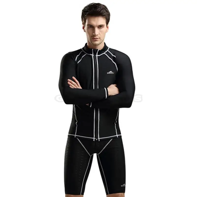 SBART мужской костюм для плавания серфинга дайвинга UPF50 + Rashguard с длинным рукавом