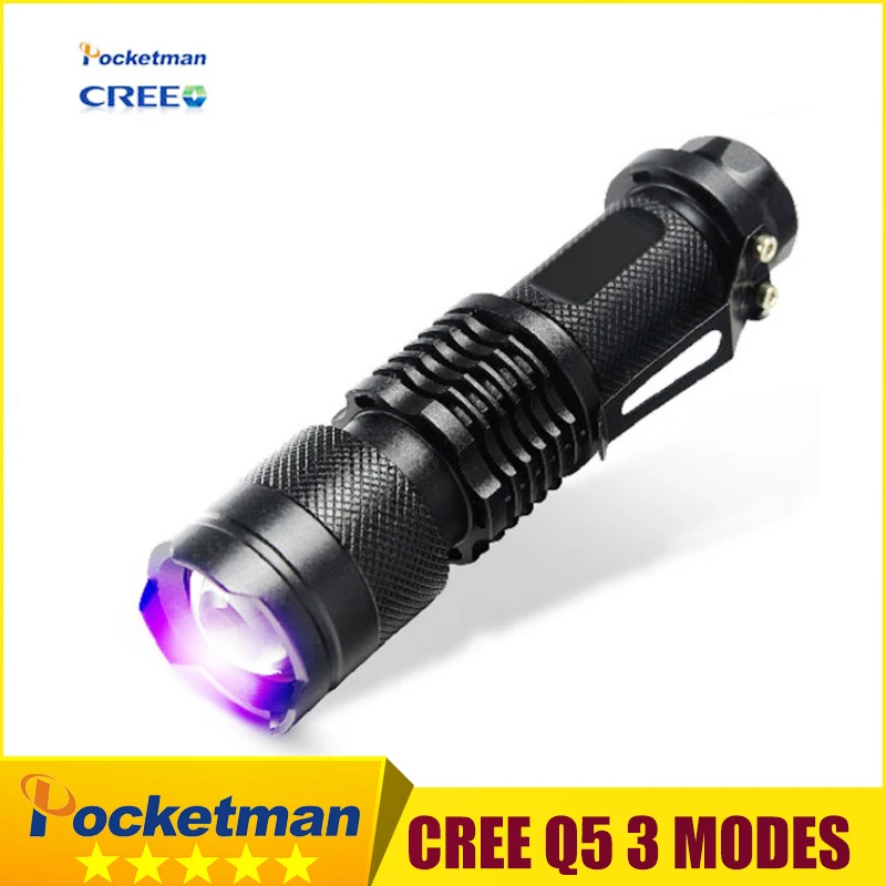 

2018 High Power HOT LED UV Flashlight SK68 Purple Violet Light UV 395nm Lamp free shipping z25