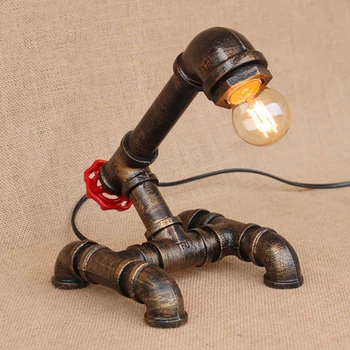 

Art deco creative robot steam punk table lamp e27 / e26 110v 220v vintage reading desk light for study bedroom bedside office