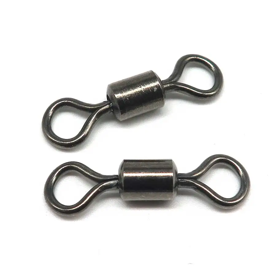 Minfishing 50pcs Fishing Swivel Ball Bearing with Solid Rings Fishing