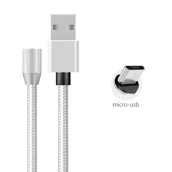 1 м 2 м Магнитный кабель Micro usb type C usb C кабель для зарядки телефона Micro usb type-C магнитное зарядное устройство для iphone samsung huawei xiaomi - Цвет: micro usb