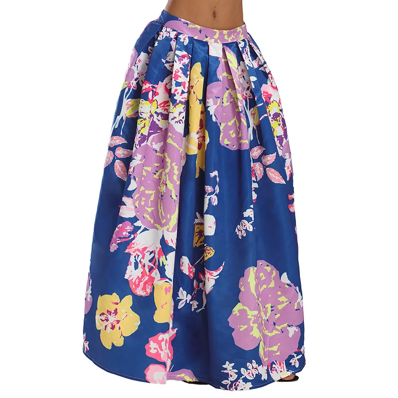 Navy-Lilac-Floral-Elegant-Flared-Maxi-Skirt-LC65124-8-3