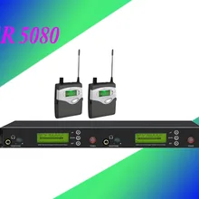 В ухо монитор Беспроводная система, двойной контролирующее устройство передатчика Профессиональный для сценической производительности SR5080 IEM