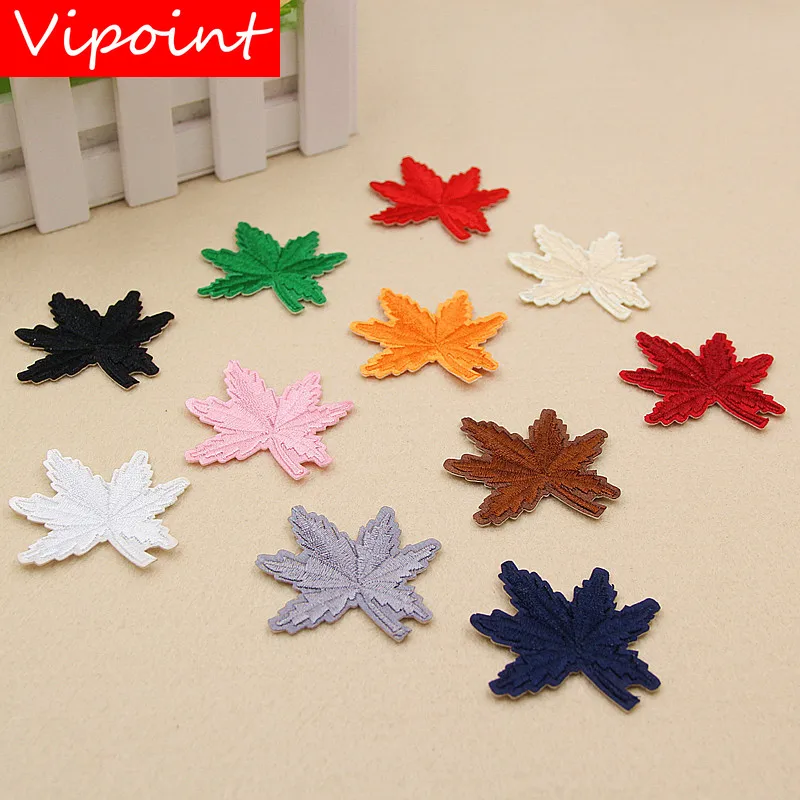 

VIPOINT embroidery maple leaf patches leaf patches badges applique patches for clothing XW-134