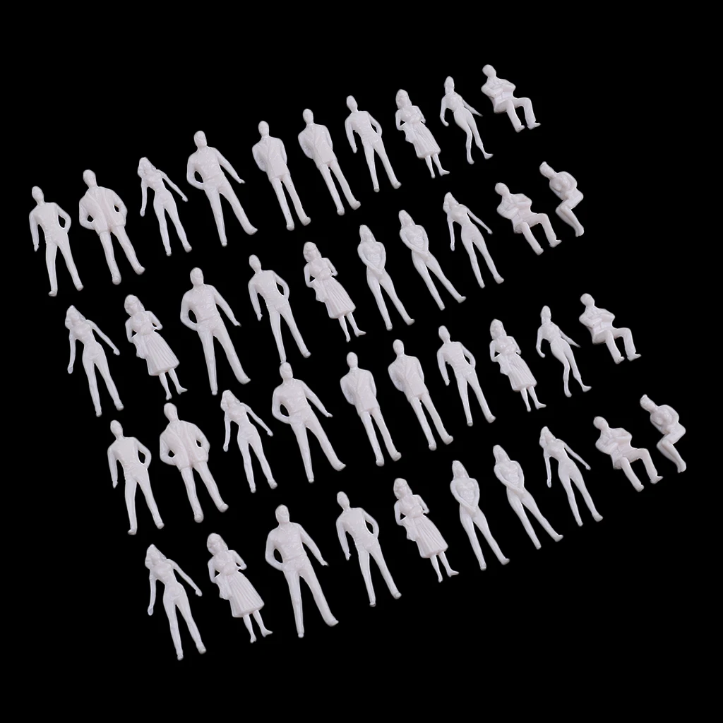 40x 1:50 scale model miniature white figures Architecture model human scale peoples