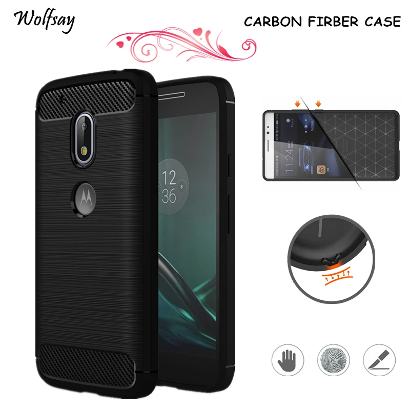 Wolfsay For Phone Cover Moto G4 Play Case Rubber Silicone Fundas Motorola &lt |