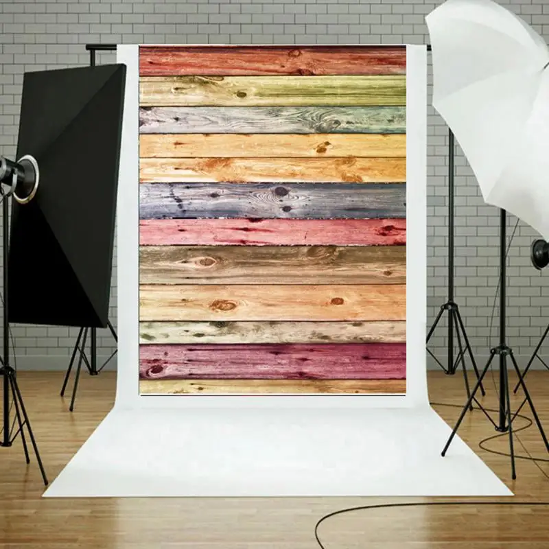 

Colorful Wood Grain Photo Backgrounds Cloth Photographic Studio Backdrops Studio Photo Prop cloth alternative Home Decor