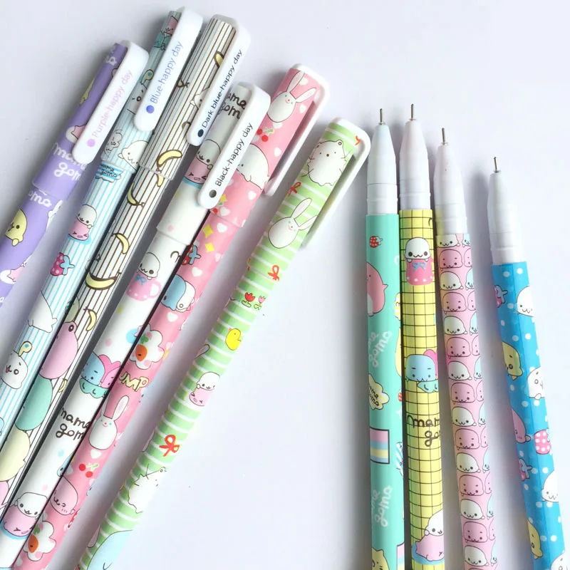 

4 pcs/lot Mamegoma Baby Seal Gel Pen Signature Pen Escolar Papelaria School Office Supply Promotional Gift
