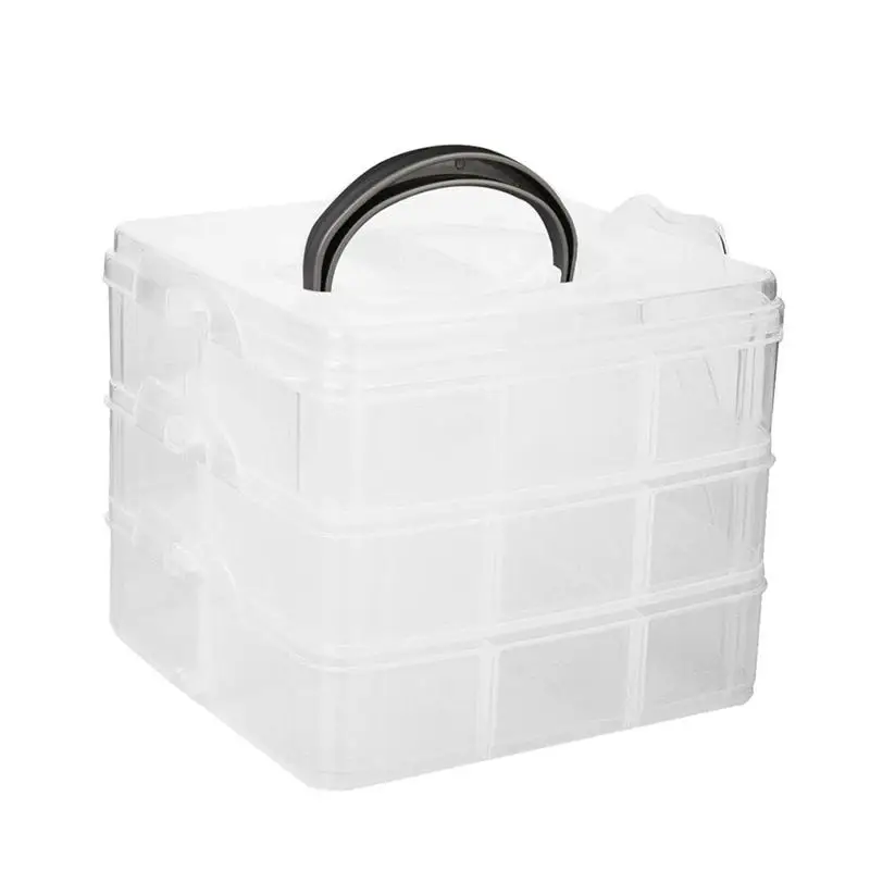 Buy 3 Layers 18 compartments Plastic Adjustable