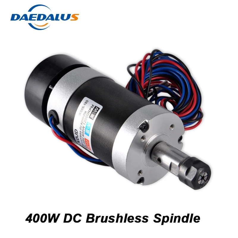 

CNC Spindle 400W Brushless DC Spindle Motor ER11 55MM Air Cooled Router Spindle For Milling Machine