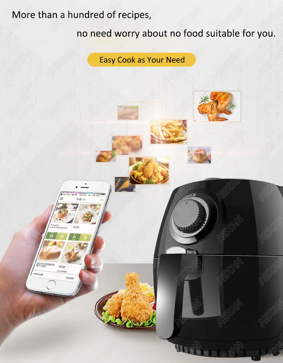 MS289 Multi-Functional small electric smart kitchen air fryer oven oil free 1200W for home use or commercial use