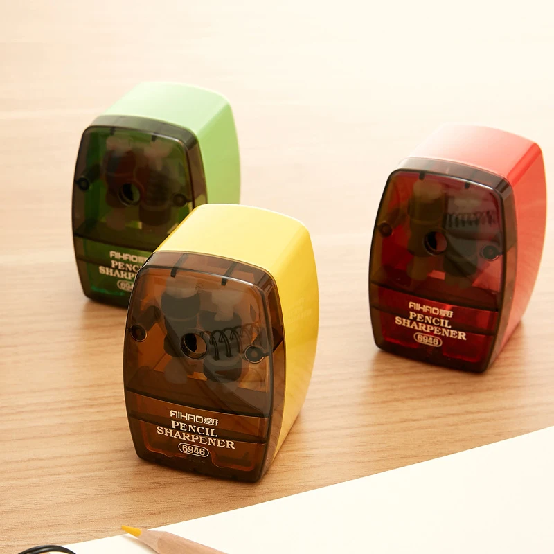 

Pencil Sharpeners Mechanical Sharpener Blue Yellow Green Red for Choose 92x55x78mm Stationery School Office Supplies